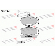 BL2377B1 FTE Комплект тормозных колодок, дисковый тормоз