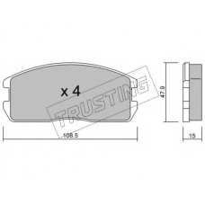 247.0 TRUSTING Комплект тормозных колодок, дисковый тормоз