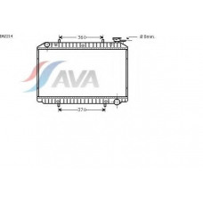 DN2214 AVA Радиатор, охлаждение двигателя