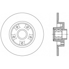 BDA2513.30 OPEN PARTS Тормозной диск