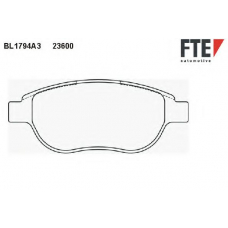 BL1794A3 FTE Комплект тормозных колодок, дисковый тормоз