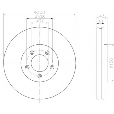 MDC1066 MINTEX Тормозной диск