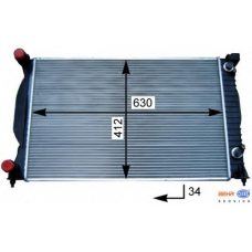 8MK 376 717-231 HELLA Радиатор, охлаждение двигателя