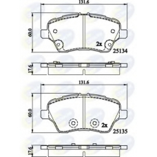 CBP02197 COMLINE Комплект тормозных колодок, дисковый тормоз