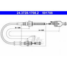 24.3728-1708.2 ATE Трос, управление сцеплением