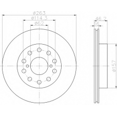 8DD 355 108-711 HELLA Тормозной диск