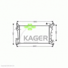 31-2351 KAGER Радиатор, охлаждение двигателя