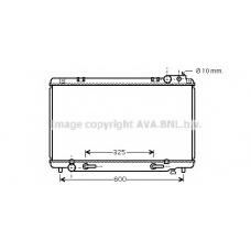 TO2338 AVA Радиатор, охлаждение двигателя