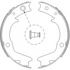 Z4702.00 WOKING Комплект тормозных колодок, стояночная тормозная с