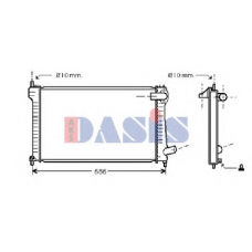 061170N AKS DASIS Радиатор, охлаждение двигателя