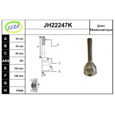 JH22247K SERA Шарнирный комплект, приводной вал