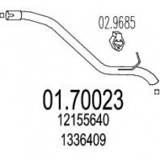 01.70023 MTS Труба выхлопного газа