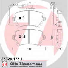 23326.175.1 ZIMMERMANN Комплект тормозных колодок, дисковый тормоз