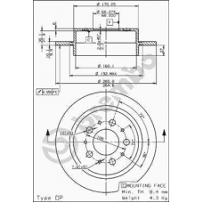 08.7768.10 BREMBO Тормозной диск