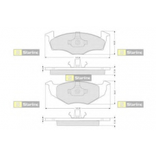 BD S006SP STARLINE Комплект тормозных колодок, дисковый тормоз