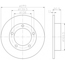 8DD 355 100-381 HELLA PAGID Тормозной диск