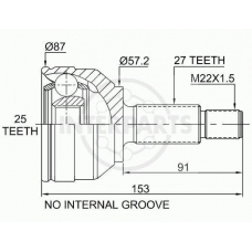 OJ-1627 InterParts Шарнирный комплект, приводной вал