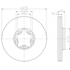 8DD 355 108-111 HELLA PAGID Тормозной диск