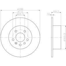 8DD 355 104-691 HELLA PAGID Тормозной диск