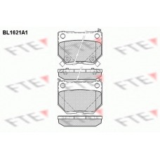 BL1621A1 FTE Комплект тормозных колодок, дисковый тормоз