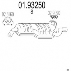 01.93250 MTS Глушитель выхлопных газов конечный