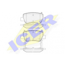 181916 ICER Комплект тормозных колодок, дисковый тормоз