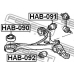 HAB-090 FEBEST Подвеска, рычаг независимой подвески колеса
