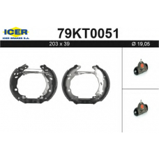 79KT0051 ICER Комплект тормозных колодок