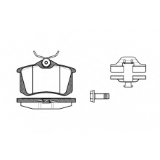 0263.03 REMSA Комплект тормозных колодок, дисковый тормоз