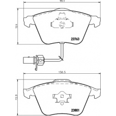 8DB 355 009-201 HELLA PAGID Комплект тормозных колодок, дисковый тормоз