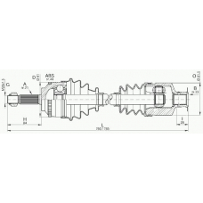 DRS6101.00 OPEN PARTS Приводной вал