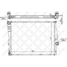 10-25195-SX STELLOX Радиатор, охлаждение двигателя