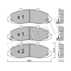 22-0857-0 METELLI Комплект тормозных колодок, дисковый тормоз