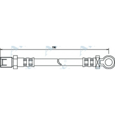 HOS3415 APEC Тормозной шланг