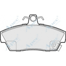 PAD657 APEC Комплект тормозных колодок, дисковый тормоз