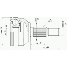 CVJ5202.10 OPEN PARTS Шарнирный комплект, приводной вал