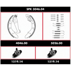 SPK 3046.04 WOKING Комплект тормозов, барабанный тормозной механизм