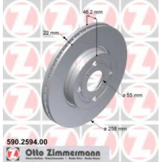 590.2594.00 ZIMMERMANN Тормозной диск