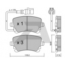 BPVW-2002 AISIN Комплект тормозных колодок, дисковый тормоз