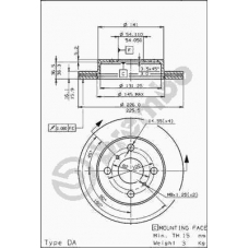 09.5693.10 BREMBO Тормозной диск