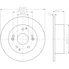 8DD 355 114-831 HELLA PAGID Тормозной диск