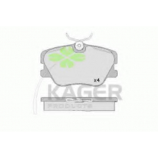 35-0220 KAGER Комплект тормозных колодок, дисковый тормоз