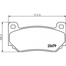 8DB 355 009-721 HELLA Комплект тормозных колодок, дисковый тормоз