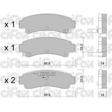 822-402-0 CIFAM Комплект тормозных колодок, дисковый тормоз