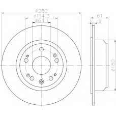 8DD 355 119-041 HELLA PAGID Тормозной диск