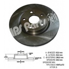 IBT-1284 IPS Parts Тормозной диск