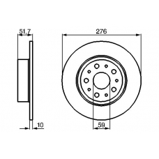 0 986 478 463 BOSCH Тормозной диск