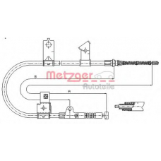 17.0001 METZGER Трос, стояночная тормозная система