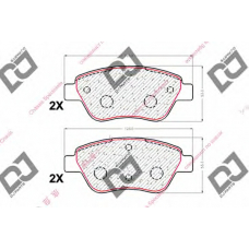 BP1892 DJ PARTS Комплект тормозных колодок, дисковый тормоз