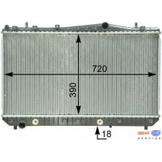 8MK 376 762-621 HELLA Радиатор, охлаждение двигателя